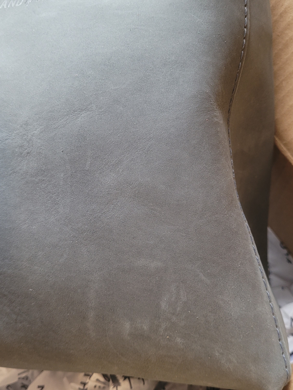 Portland Leather Grey Leather Triangle Bag Color Storm - Picture 9 of 10